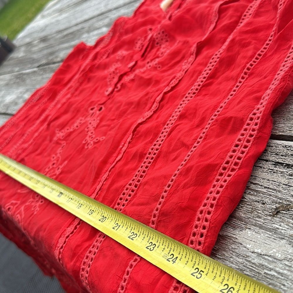 Johnny Was‎ Rhodes Sleeveless Shift Dress Scarlet Red Women's Large (L) NWT ❤️✨ - Picture 6 of 7
